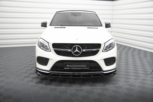 Frontlippe V.2 passend für Mercedes GLE Coupe 43 AMG / AMG-Line C292 schwarz Hochglanz