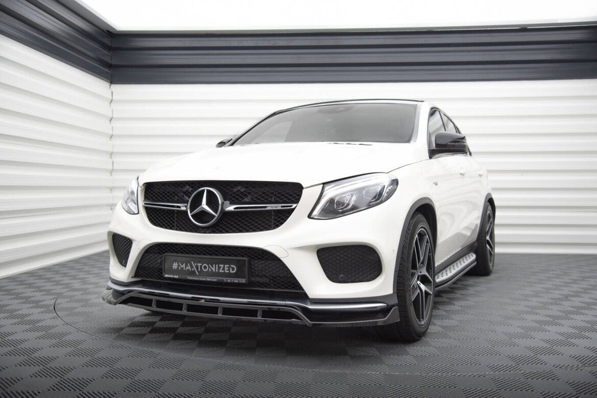 Frontlippe V.2 passend für Mercedes GLE Coupe 43 AMG / AMG-Line C292 schwarz Hochglanz