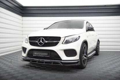 Frontlippe V.2 passend für Mercedes GLE Coupe 43 AMG / AMG-Line C292 schwarz Hochglanz