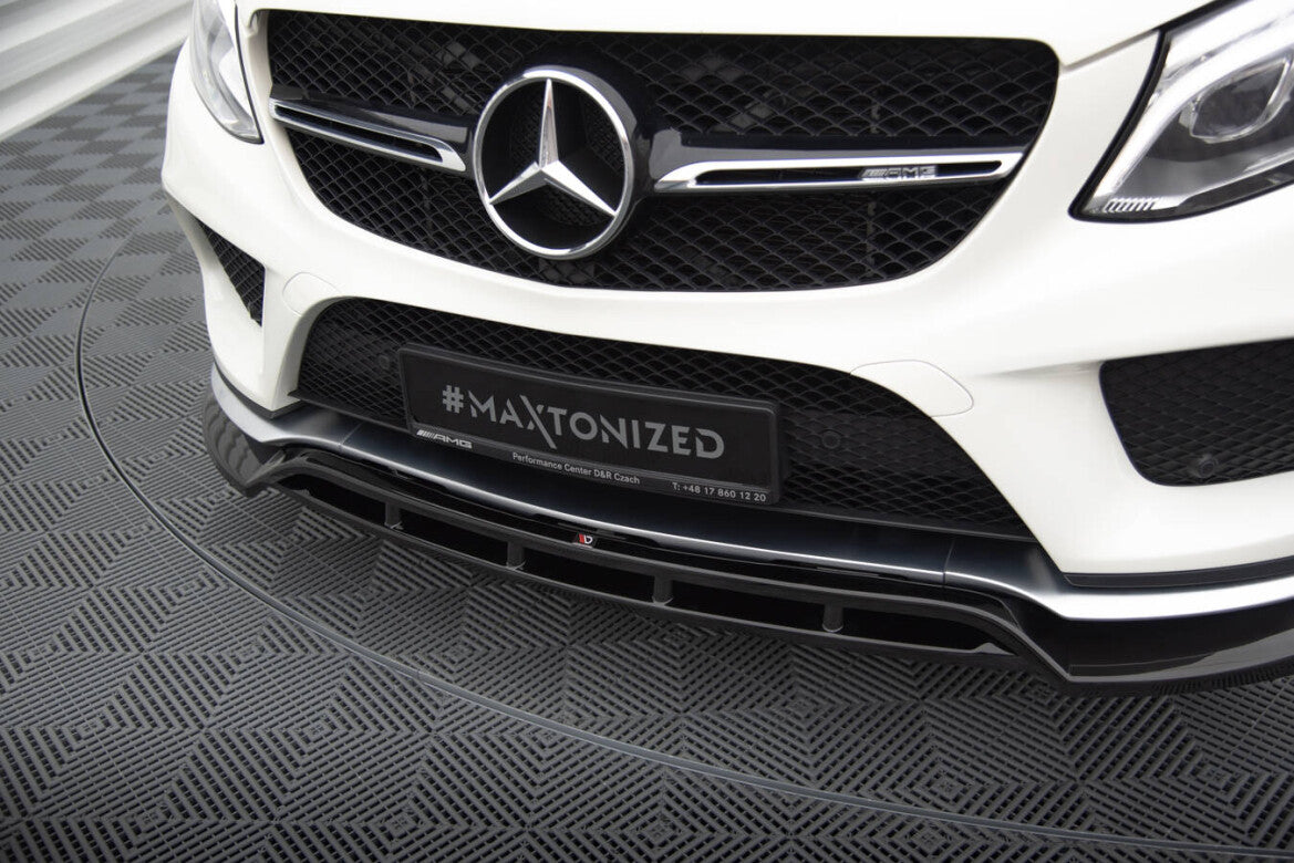Frontlippe V.2 passend für Mercedes GLE Coupe 43 AMG / AMG-Line C292 schwarz Hochglanz