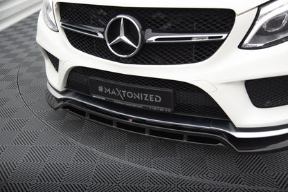 Frontlippe V.2 passend für Mercedes GLE Coupe 43 AMG / AMG-Line C292 schwarz Hochglanz