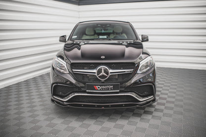 Frontlippe V.2 passend für Mercedes GLE Coupe / SUV 63 AMG C292 / W166 schwarz Hochglanz