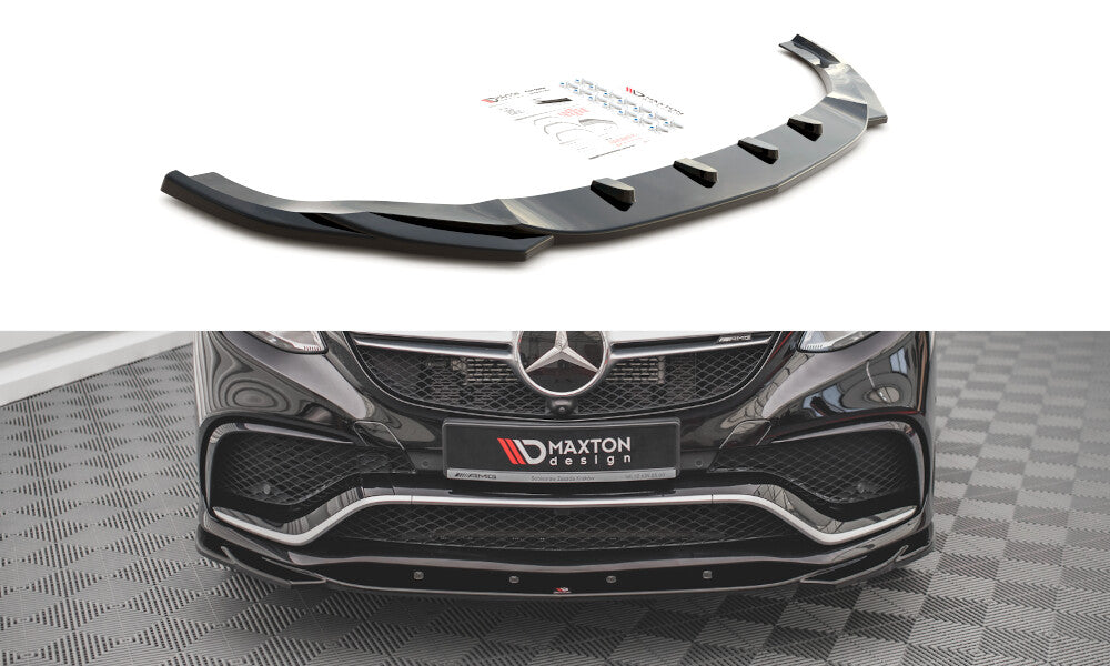 Frontlippe V.2 passend für Mercedes GLE Coupe / SUV 63 AMG C292 / W166 schwarz Hochglanz