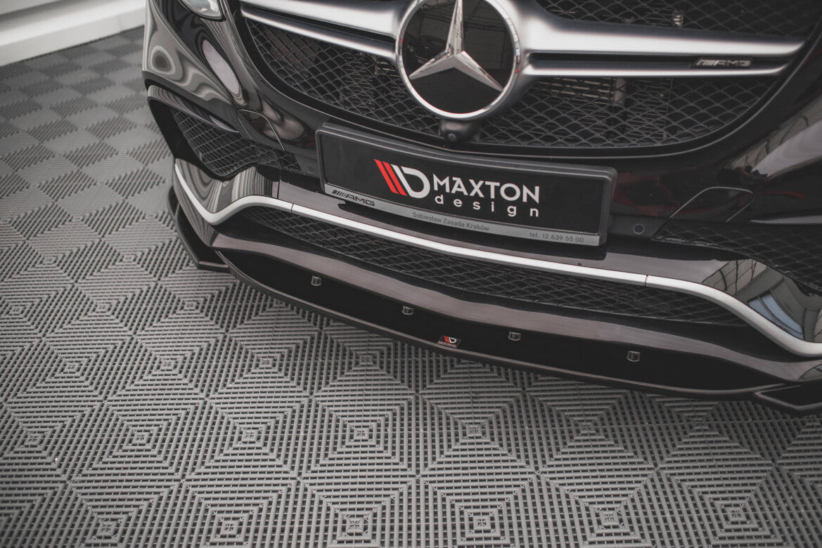 Frontlippe V.2 passend für Mercedes GLE Coupe / SUV 63 AMG C292 / W166 schwarz Hochglanz