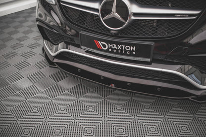 Frontlippe V.2 passend für Mercedes GLE Coupe / SUV 63 AMG C292 / W166 schwarz Hochglanz