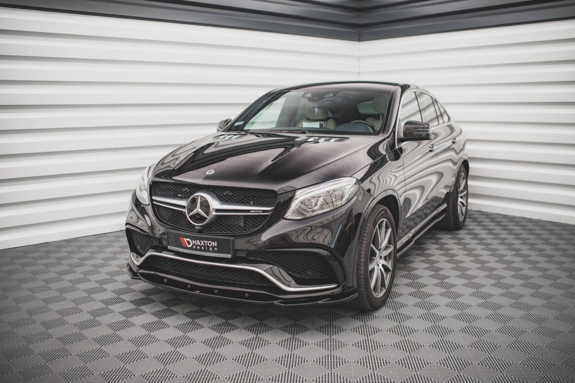 Frontlippe V.2 passend für Mercedes GLE Coupe / SUV 63 AMG C292 / W166 schwarz Hochglanz