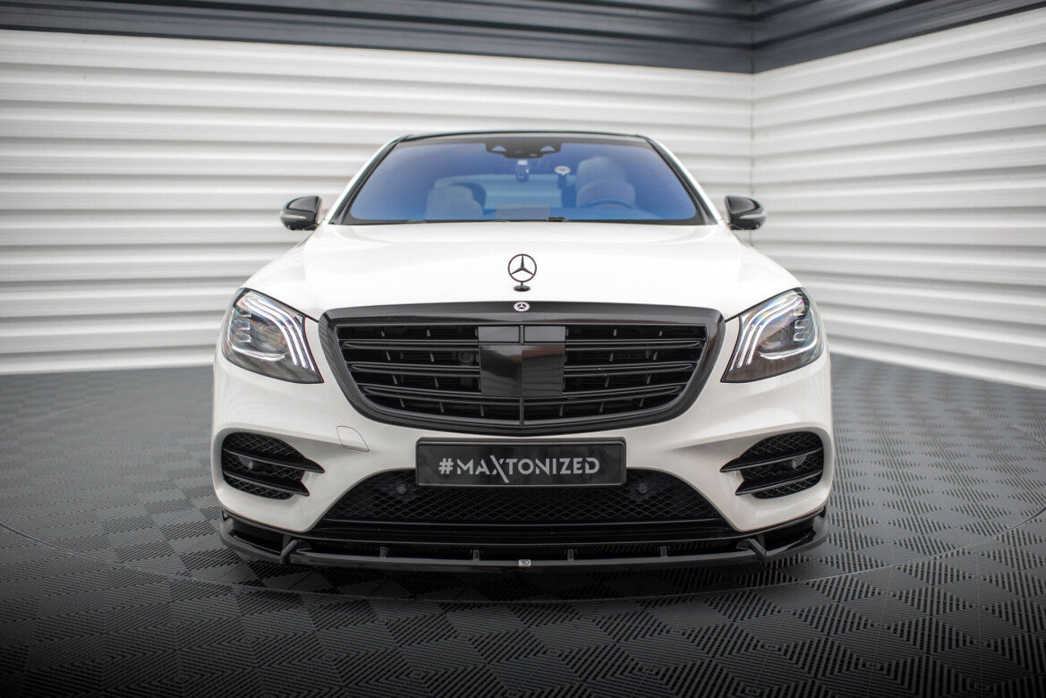 Frontlippe V.2 passend für Mercedes S AMG-Line W222 FL schwarz Hochglanz