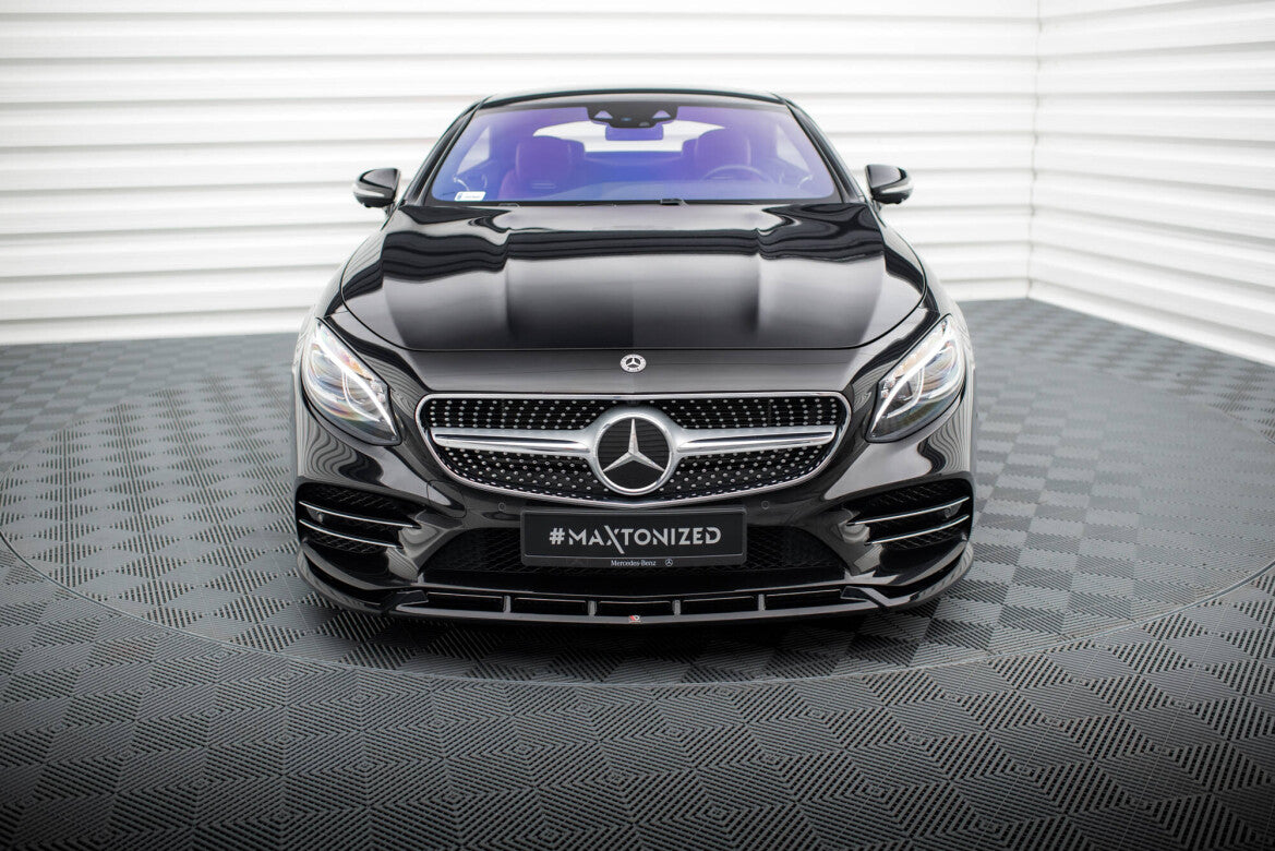Frontlippe V.2 passend für Mercedes S Coupe AMG-Line C217 FL schwarz Hochglanz