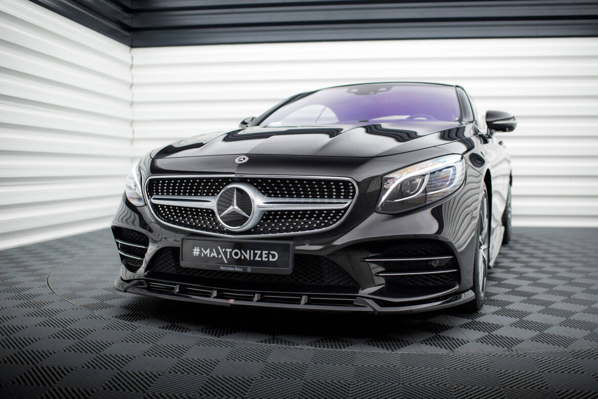 Frontlippe V.2 passend für Mercedes S Coupe AMG-Line C217 FL schwarz Hochglanz