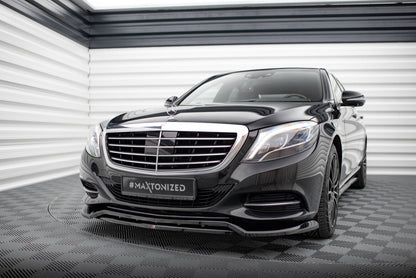 Frontlippe V.2 passend für Mercedes S W222 schwarz Hochglanz