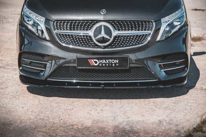 Frontlippe V.2 passend für Mercedes V-Klasse AMG-Line W447 schwarz Hochglanz