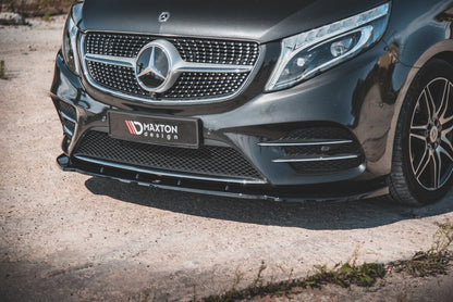Frontlippe V.2 passend für Mercedes V-Klasse AMG-Line W447 schwarz Hochglanz