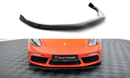 Frontlippe V.2 passend für Porsche 718 Cayman 982c schwarz Hochglanz