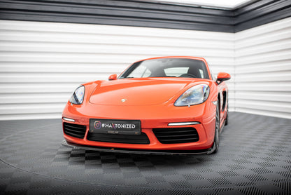 Frontlippe V.2 passend für Porsche 718 Cayman 982c schwarz Hochglanz