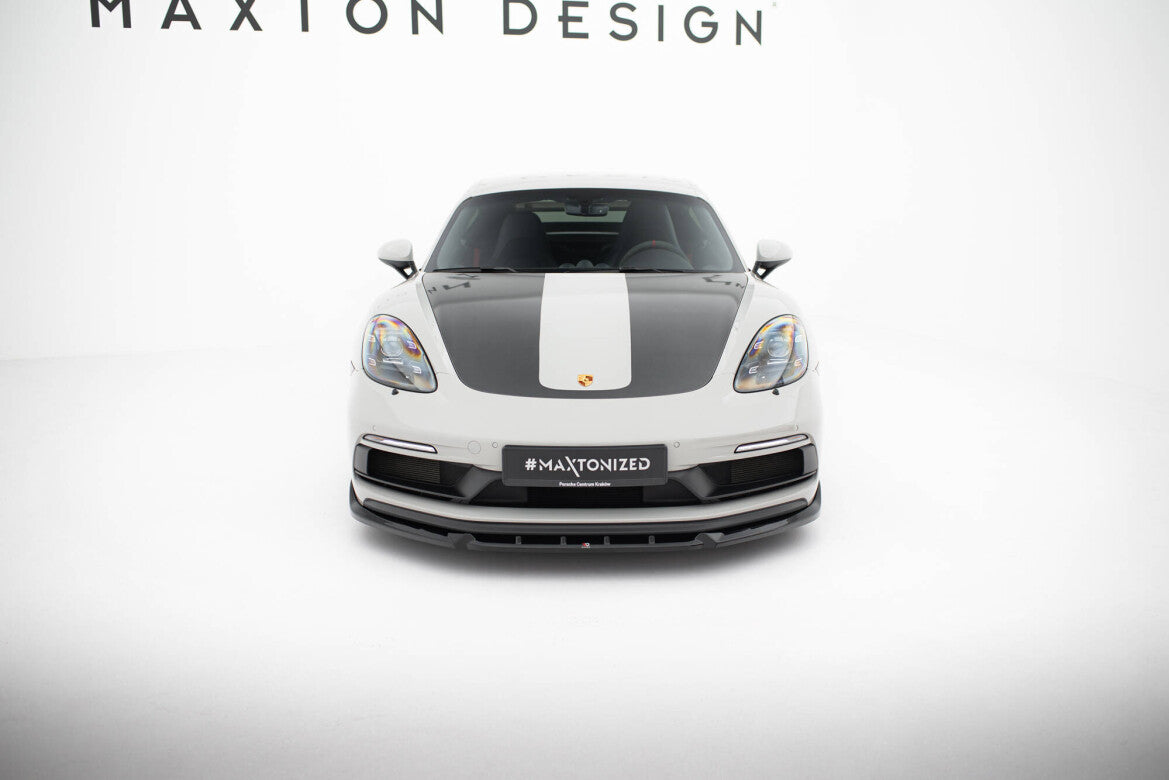 Frontlippe V.2 passend für Porsche 718 Cayman GTS 982c schwarz Hochglanz