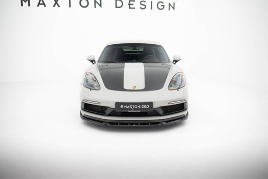Frontlippe V.2 passend für Porsche 718 Cayman GTS 982c schwarz Hochglanz