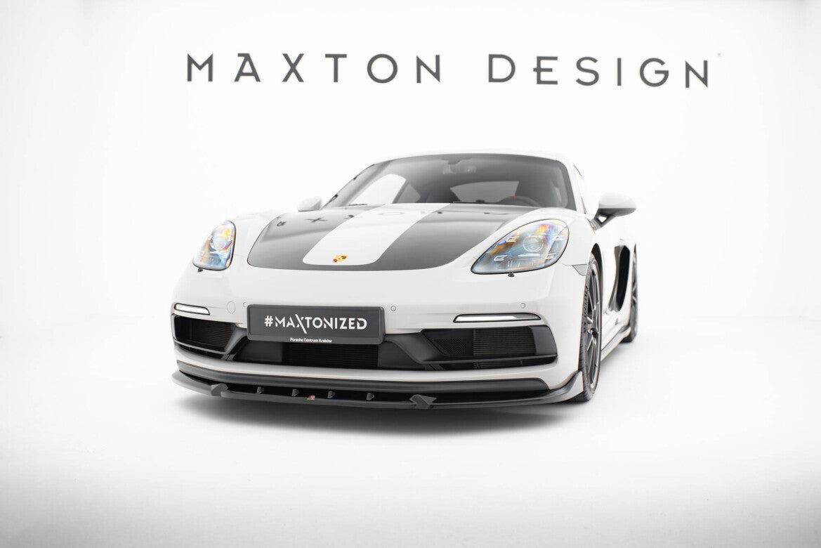 Frontlippe V.2 passend für Porsche 718 Cayman GTS 982c schwarz Hochglanz