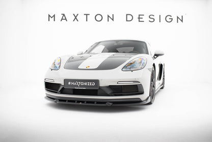 Frontlippe V.2 passend für Porsche 718 Cayman GTS 982c schwarz Hochglanz