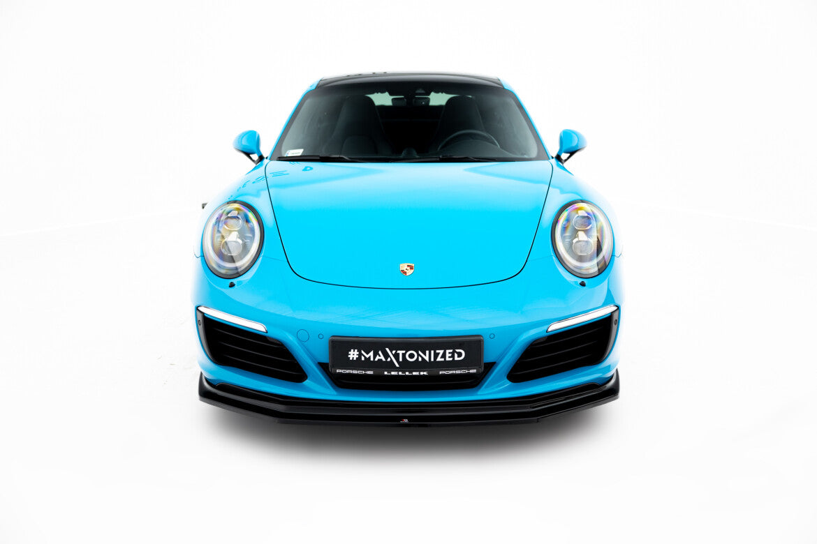 Frontlippe V.2 passend für Porsche 911 Carrera 991 FL schwarz Hochglanz