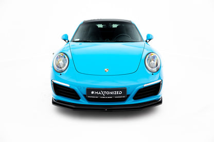 Frontlippe V.2 passend für Porsche 911 Carrera 991 FL schwarz Hochglanz