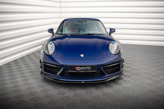 Frontlippe V.2 passend für Porsche 911 Carrera Aero / Carrera GTS 992 schwarz Hochglanz