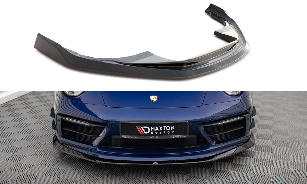 Frontlippe V.2 passend für Porsche 911 Carrera Aero / Carrera GTS 992 schwarz Hochglanz