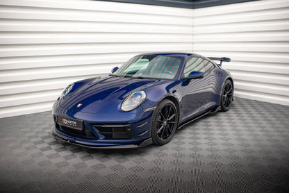 Frontlippe V.2 passend für Porsche 911 Carrera Aero / Carrera GTS 992 schwarz Hochglanz