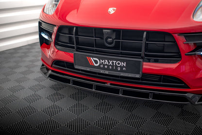 Frontlippe V.2 passend für Porsche Macan GTS / Sport Design Mk1 FL schwarz Hochglanz