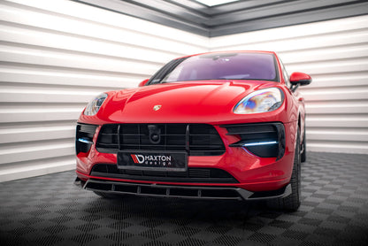Frontlippe V.2 passend für Porsche Macan GTS / Sport Design Mk1 FL schwarz Hochglanz