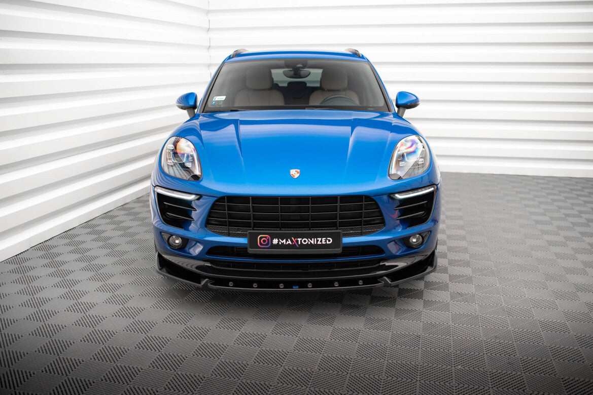 Frontlippe V.2 passend für Porsche Macan Mk1 schwarz Hochglanz
