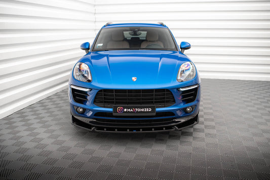 Frontlippe V.2 passend für Porsche Macan Mk1 schwarz Hochglanz
