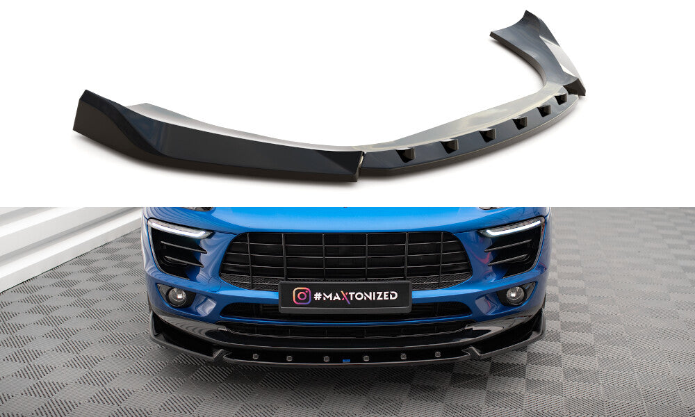 Frontlippe V.2 passend für Porsche Macan Mk1 schwarz Hochglanz