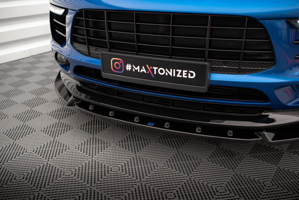 Frontlippe V.2 passend für Porsche Macan Mk1 schwarz Hochglanz