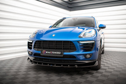 Frontlippe V.2 passend für Porsche Macan Mk1 schwarz Hochglanz
