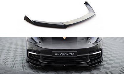 Frontlippe V.2 passend für Porsche Panamera E-Hybrid / Panamera 4S 971 schwarz Hochglanz