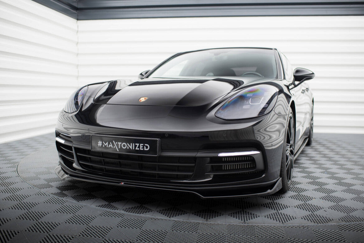 Frontlippe V.2 passend für Porsche Panamera E-Hybrid / Panamera 4S 971 schwarz Hochglanz