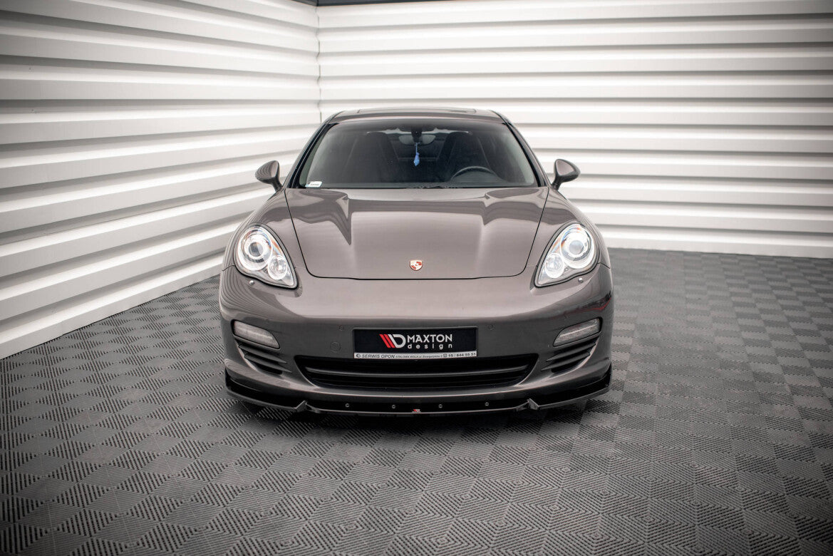 Frontlippe V.2 passend für Porsche Panamera / Panamera Diesel 970 schwarz Hochglanz
