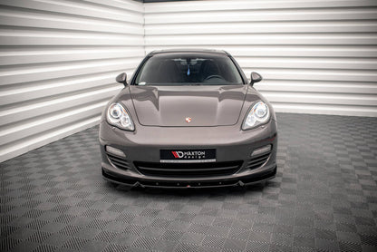 Frontlippe V.2 passend für Porsche Panamera / Panamera Diesel 970 schwarz Hochglanz