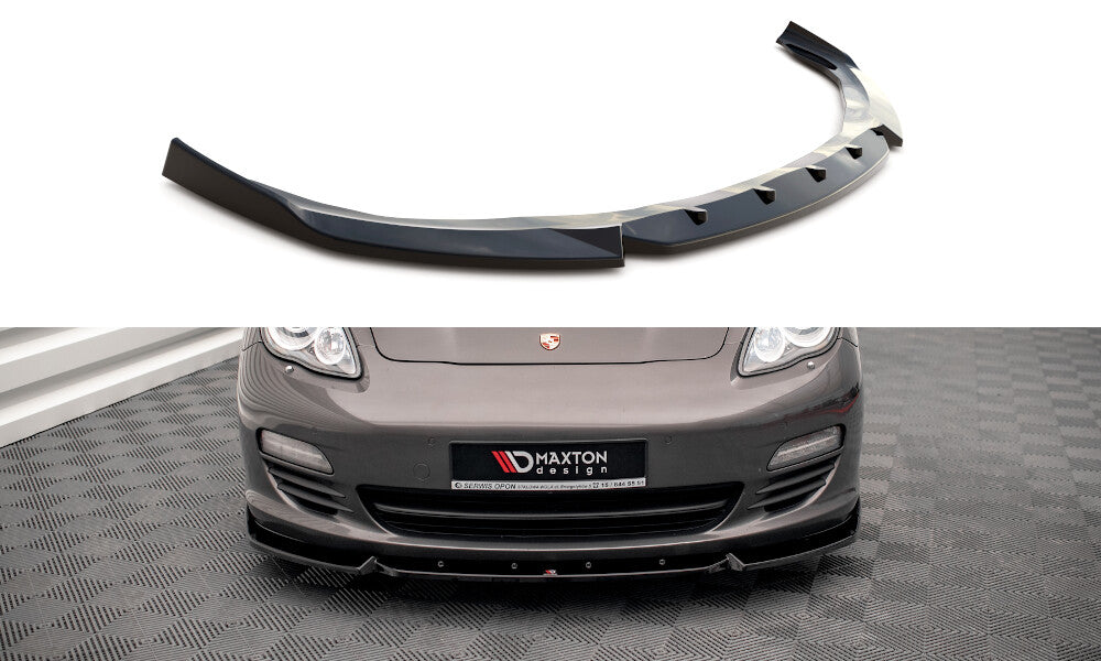 Frontlippe V.2 passend für Porsche Panamera / Panamera Diesel 970 schwarz Hochglanz