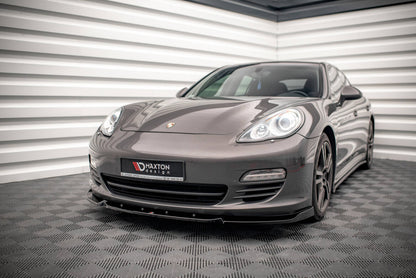 Frontlippe V.2 passend für Porsche Panamera / Panamera Diesel 970 schwarz Hochglanz