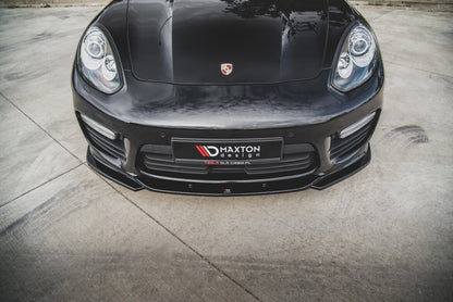 Frontlippe V.2 passend für Porsche Panamera Turbo 970 FL schwarz Hochglanz