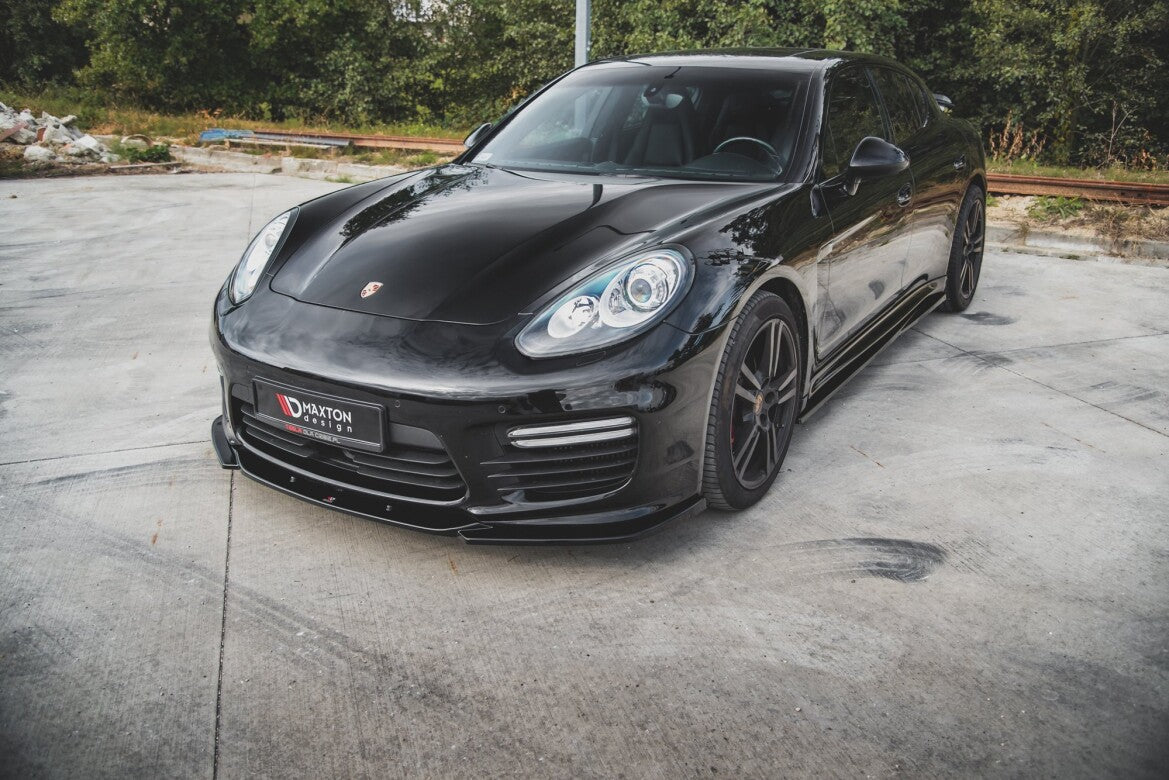Frontlippe V.2 passend für Porsche Panamera Turbo 970 FL schwarz Hochglanz