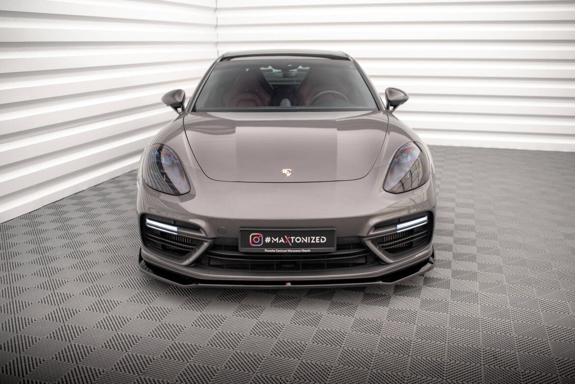 Frontlippe V.2 passend für Porsche Panamera Turbo S E-Hybrid schwarz Hochglanz