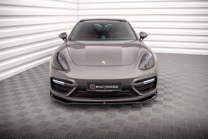 Frontlippe V.2 passend für Porsche Panamera Turbo S E-Hybrid schwarz Hochglanz