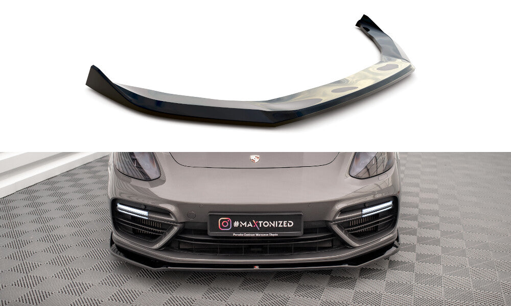 Frontlippe V.2 passend für Porsche Panamera Turbo S E-Hybrid schwarz Hochglanz