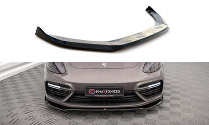 Frontlippe V.2 passend für Porsche Panamera Turbo S E-Hybrid schwarz Hochglanz
