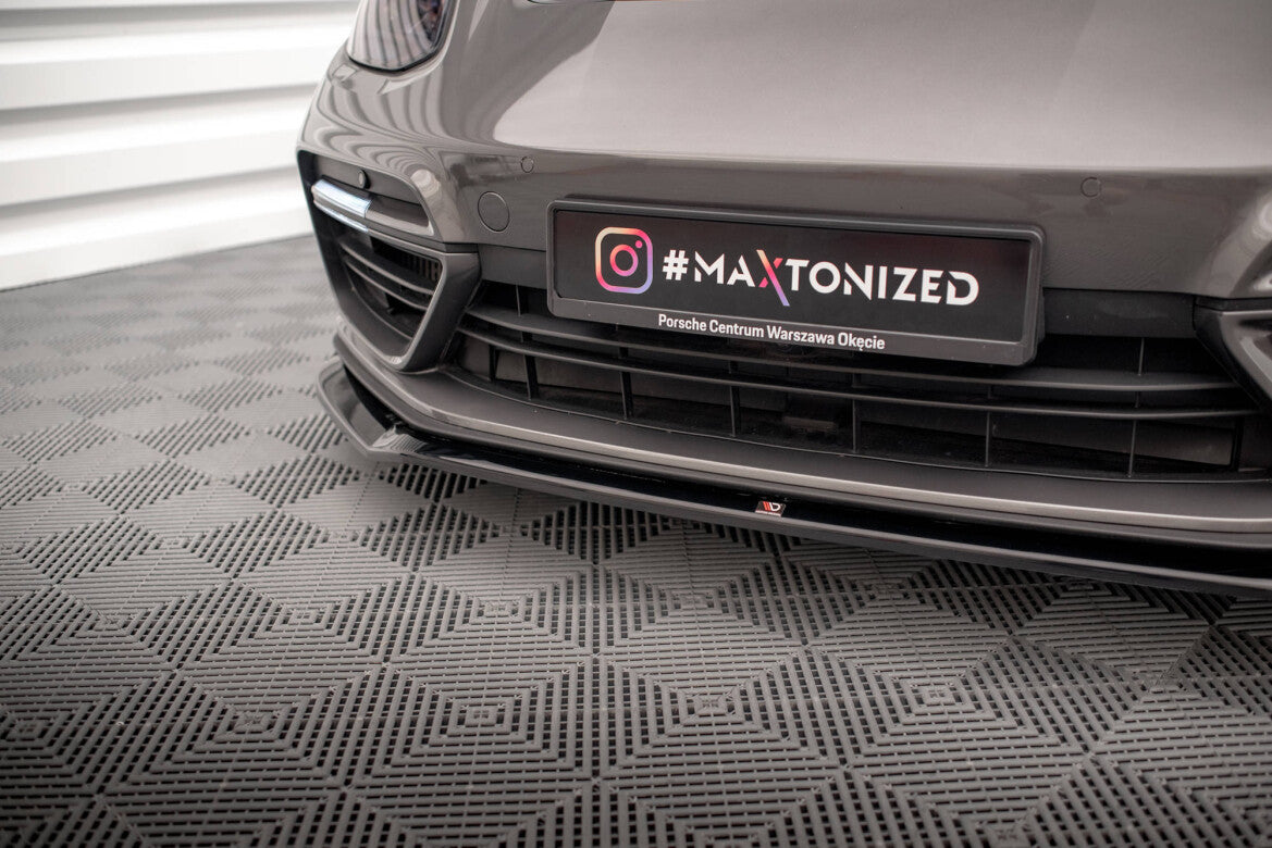 Frontlippe V.2 passend für Porsche Panamera Turbo S E-Hybrid schwarz Hochglanz