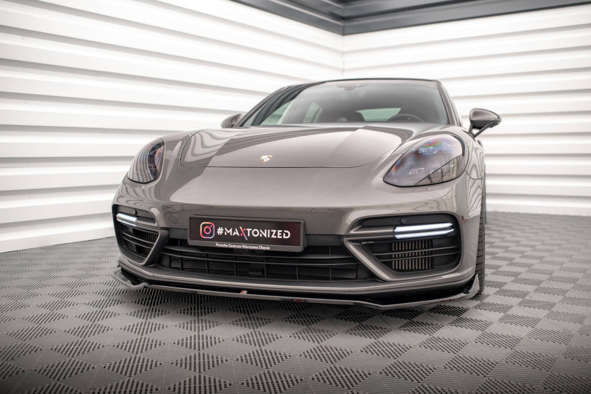Frontlippe V.2 passend für Porsche Panamera Turbo S E-Hybrid schwarz Hochglanz