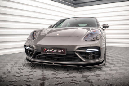 Frontlippe V.2 passend für Porsche Panamera Turbo S E-Hybrid schwarz Hochglanz