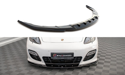 Frontlippe V.2 passend für Porsche Panamera Turbo Sport Design Package 970 schwarz Hochglanz
